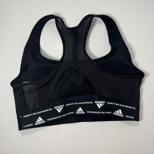 Adidas Women S Sports Bra Mesh‎ Back Padded Racerback Black Activewear Gym NWOT
